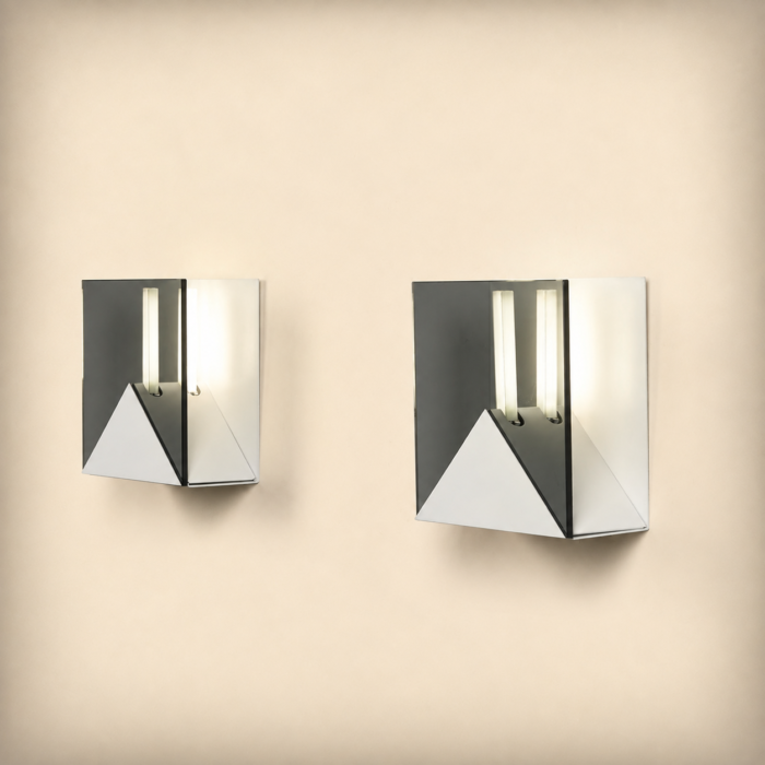 VERRE LUMIERE, paire d'appliques 20620, Circa 1975