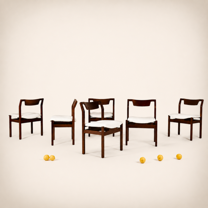 MICHEL MORTIER, SET 6 CHAISES HEXAGONE, STEINER ED., 1961