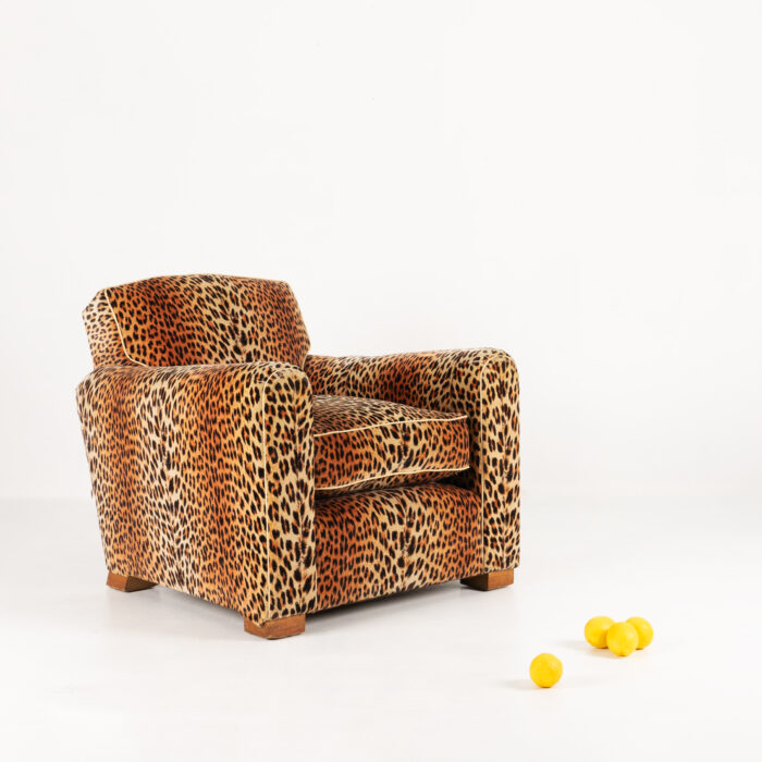 TRAVAIL DÉCORATEUR, PAIRE FAUTEUILS LEOPARD, C.1930 – Image 3