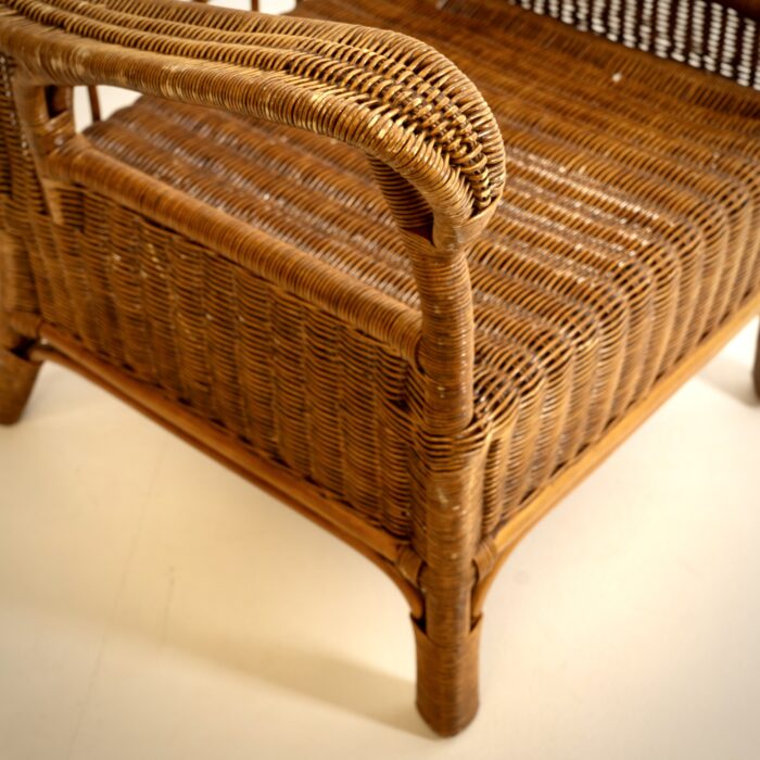 LA PALMA, PAIRE DE FAUTEUILS ROTIN, CIRCA 1960 – Image 5