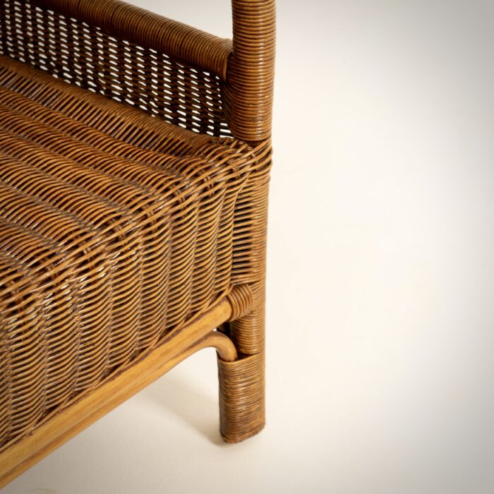 LA PALMA, PAIRE DE FAUTEUILS ROTIN, CIRCA 1960 – Image 8