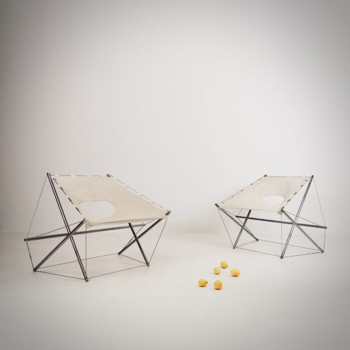 Jacques-Henri Varichon, Rare paire de fauteuils Galaxie, Steiner, 1969