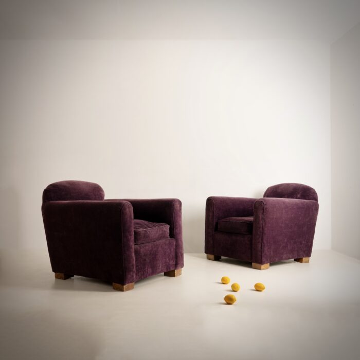 JACQUES ADNET, ATT., PAIRE DE FAUTEUILS, CIRCA 1940