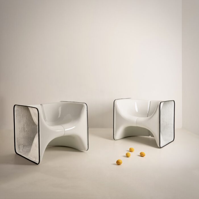 CH. GERMANAZ, fauteuils Half & Half, Airborne, circa 1968