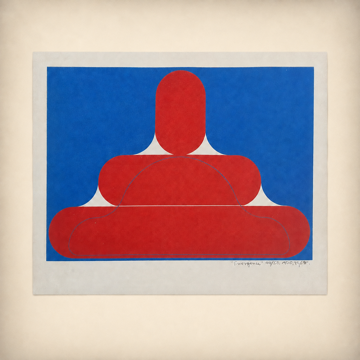 ADO SATO, estampe Émergence, 44/50, 1968