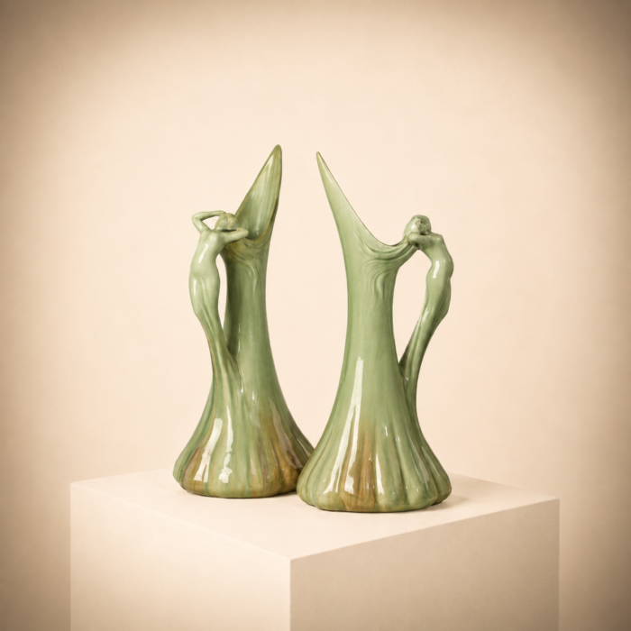 JERÔME MASSIER, paire de vases en céramique, France, circa 1900