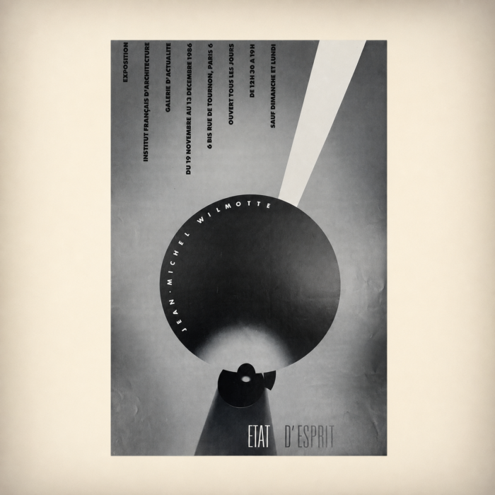 WILMOTTE Jean-Michel Bureau d'étude, affiche exposition “État d’esprit”, 1986