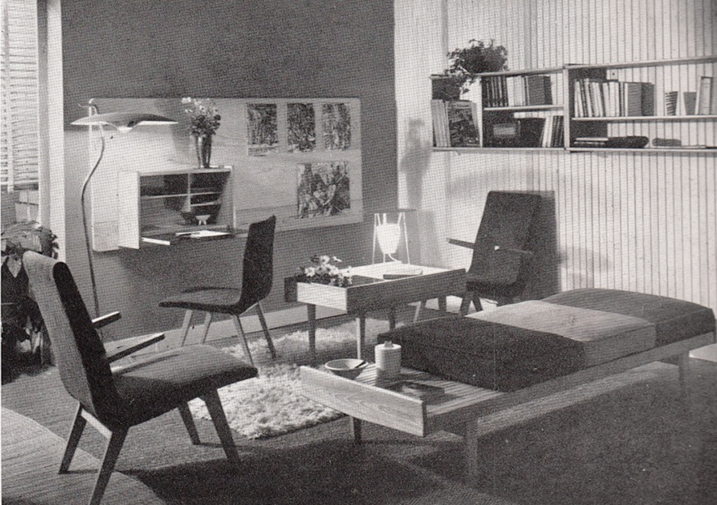 Pierre Paulin, stand autoédité, section Foyer d’aujourd’hui, 1953