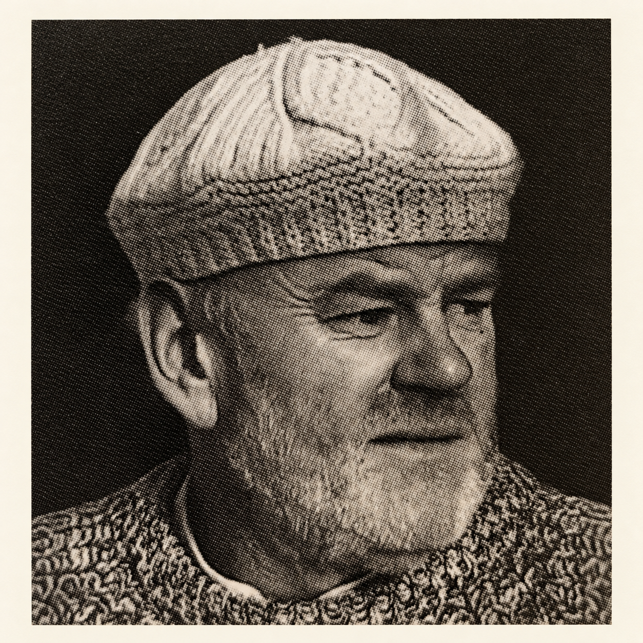 Olivier Mourgue, portrait, catalogue Airborne, 1984